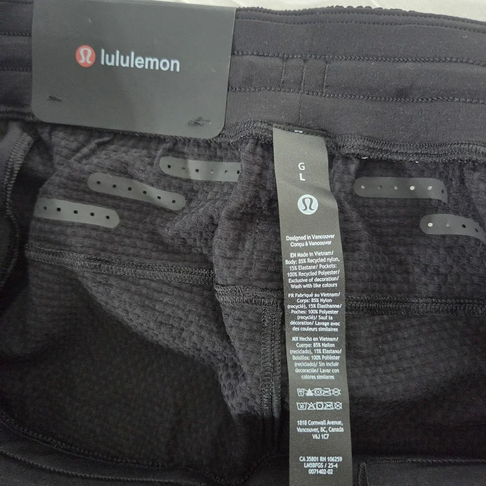 NWT Lululemon License to Train Textured Jogger Pants Mens L Black Athlesuire Gym
